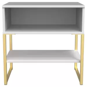 Messina 1 Drawer Open Bedside Table - White