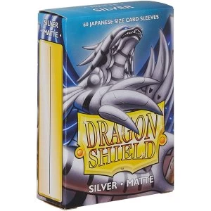 Dragon Shield Matte Silver Japanese Size Card Sleeves - 60 Sleeves