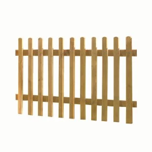 Wickes Pale Palisade Picket Fence - 6 x 3ft