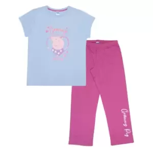 Peppa Pig Womens/Ladies Granny Pig Pyjama Set (3XL) (Pale Blue/Pink)