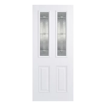 LPD Malton Victorian Fully Finished White Composite Glazed with Obscure Glazing Front Door - 2032mm x 813mm (80 inch x 32 inch) LPD Doors GRPMALWHI32