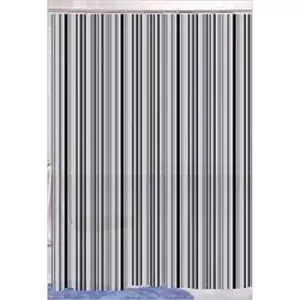 Blue Canyon Peva Shower Curtain (One Size) (Black Stripe)