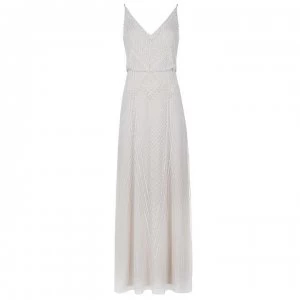 Adrianna Papell Beaded Blouson Gown - Ivory