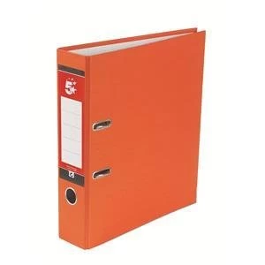 5 Star Office A4 Lever Arch File 70mm Spine Width Orange