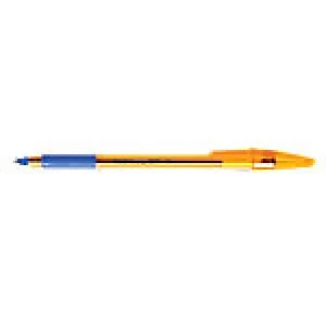BIC Orange Grip Ballpoint Pen Fine 0.3mm Blue Pack of 20