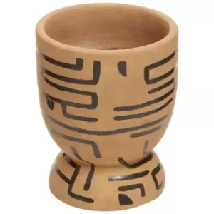 Olivia's Abstract Pattern Vase Sand & Black Small Outlet