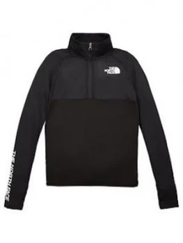 The North Face Boys Reactor 1/4 Zip Pullover - Black, Size L, 13-14 Years