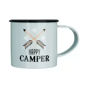 "Happy Camper" Metal Mug 350ml