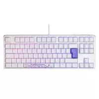 Ducky One 3 Classic TKL USB RGB Mechanical Gaming Keyboard Cherry Clear - Pure White UK Layout