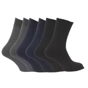 FLOSO Mens Premium Quality Multipack 1.9 Tog Thermal Socks (Pack Of 6) (UK 6-11 EURO 39-45) (Dark Assorted)