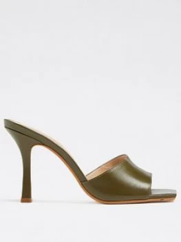 Dune London Mantra Heeled Sandal - Khaki, Size 8, Women