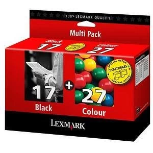 Lexmark 17 Black & 27 Tri Colour Ink Cartridge