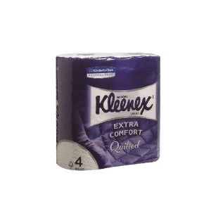 Original Kleenex Comfort Small Toilet Roll 2 ply 4 Rolls of 160 Sheets Pack of 24