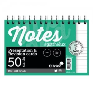 Silvine Revision Pres And Note Cards Twinwire White PK50
