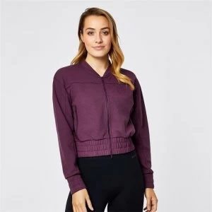 USA Pro Fleece Bomber Jacket Ladies - Purple