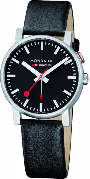 Mondaine Watch Evo Alarm - Black MD-085