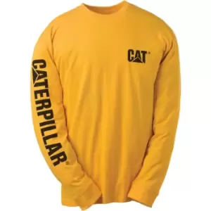 Caterpillar C1510034 TRADEMARK T-SHIRT / Mens Tops (4XL) (Yellow)
