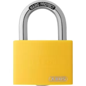 ABUS Padlock, can be written on, T65AL/40, pack of 12, yellow