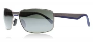 Maui Jim Back Swing Sunglasses Satin Grey / Blue STG-BG Polariserade 61mm