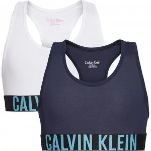 Calvin Klein 2 Pack Bras - Navy/White 0HC