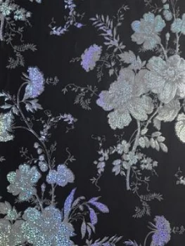 Arthouse Bijoux Fleurette Charcoal Wallpaper