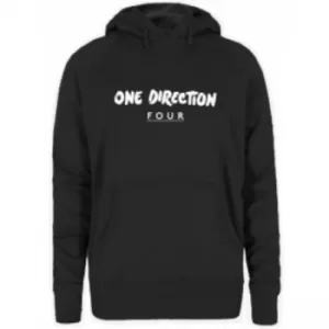 One Direction Four Ladies Hoody Black Small