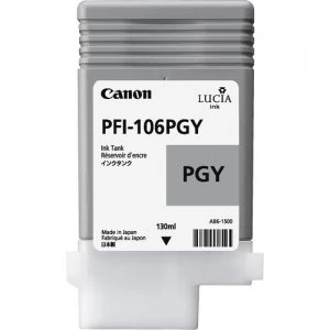 Canon 6631B001AA PFI106PGY PHOTO GREY