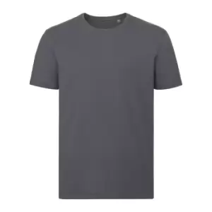 Russell Mens Authentic Pure Organic T-Shirt (S) (Convoy Grey)