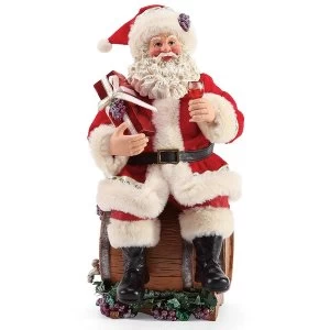 Barrel Tasting Santa Figurine