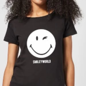 Smiley World Large Smiley Womens T-Shirt - Black - 4XL - Black