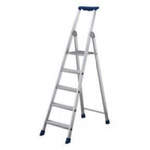 Slingsby 8 Ribbed Tread Platform Step Ladder Aluminium 358758