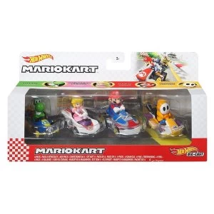 Hot Wheels Mario Kart 4 Pack Vehicle Figures