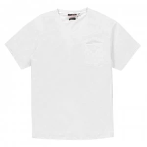 Pierre Cardin Plus Size V Neck T Shirt Mens - White