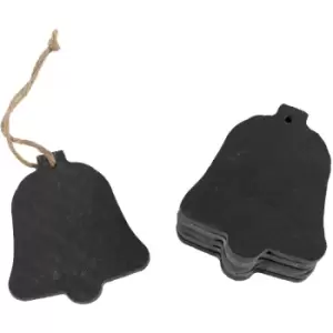 Slate Christmas Tree Decorations - 7 x 8.5cm - Bell - Pack of 6 - Nicola Spring