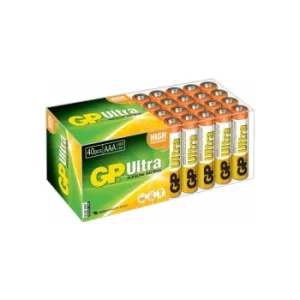 GP GPPCA24AU005 Ultra Alkaline AAA Batteries Pack of 40