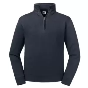 Russell Mens Authentic Quarter Zip Sweatshirt (XS) (French Navy)