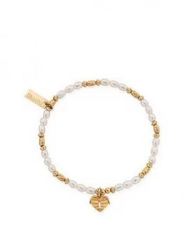Chlobo Chlobo Gold & Pearl Story Of Love Bracelet