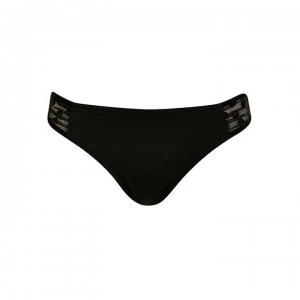 Figleaves Icon Spot Mesh Classic Bikini Brief - Black