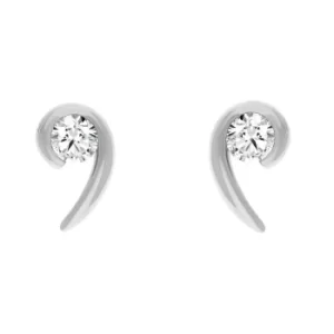 18ct White Gold 0.56ct Diamond Swirl Stud Earrings