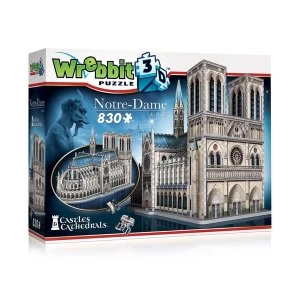 Wrebbit 3D Notre Dame Cathedral Jigsaw Puzzle - 830 Pieces