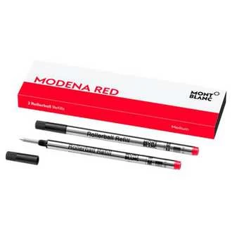 Mont Blanc - 2 Rollerball Refills (m), Modena Red - Rollerball Refill - Red