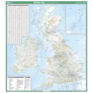 British Isles - communication wall map