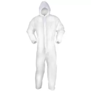 Economy Disposable Coverall - Large - White - Prodec