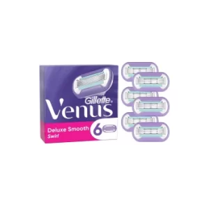 Gillette Pack of 6 Venus Deluxe Smooth Swirl Razor Blades