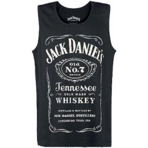 Jack Daniels Adult Male Old No. 7 Brand Logo Large Tank Top Black