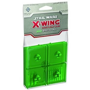 Star Wars X wing Bases and Pegs Accessory Pack Green