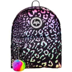 Gradient Animal Print Backpack (One Size) (Black/Pink/Green) - Hype