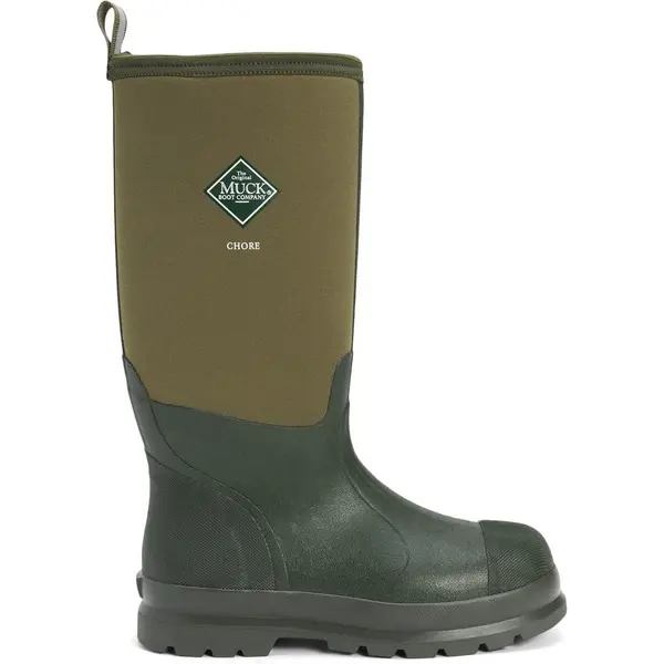 Muck Boots Mens Womens Chore Hi Work Wellies Rain Boots - UK 12 Green unisex EA0408MOS12
