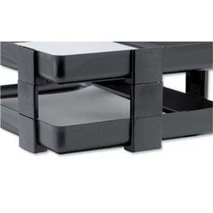 Rexel Agenda 53mm Classic Risers Self locking Charcoal 1 x Pack of 5 Height Risers for Letter Trays