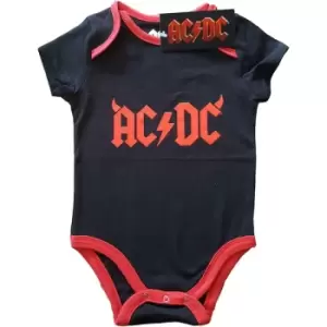 AC/DC - Horns Kids 24 Months Baby Grow - Black